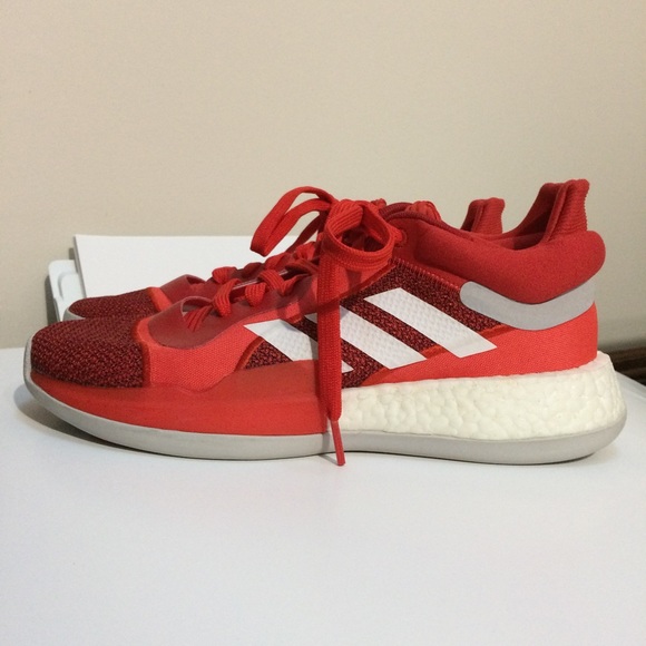Adidas Marquee Boost Low 'Active Red' Sneakers - Picture 1 of 13